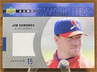 Jim Edmonds 2002 UD Game Swatches