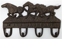 Vintage Equestrian Cast Iron Coat Hanger