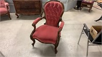 Parlor Chair - Dusty Rose Tufted