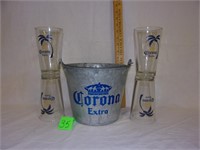 corona bucket/glasses