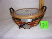 longaberger 2005 inaugural basket w/lid/tie