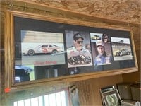 NASCAR Framed Display Approx 43x17 inches
