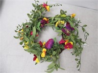$85 - 22" Mixed Flower Wreath On Twig Base