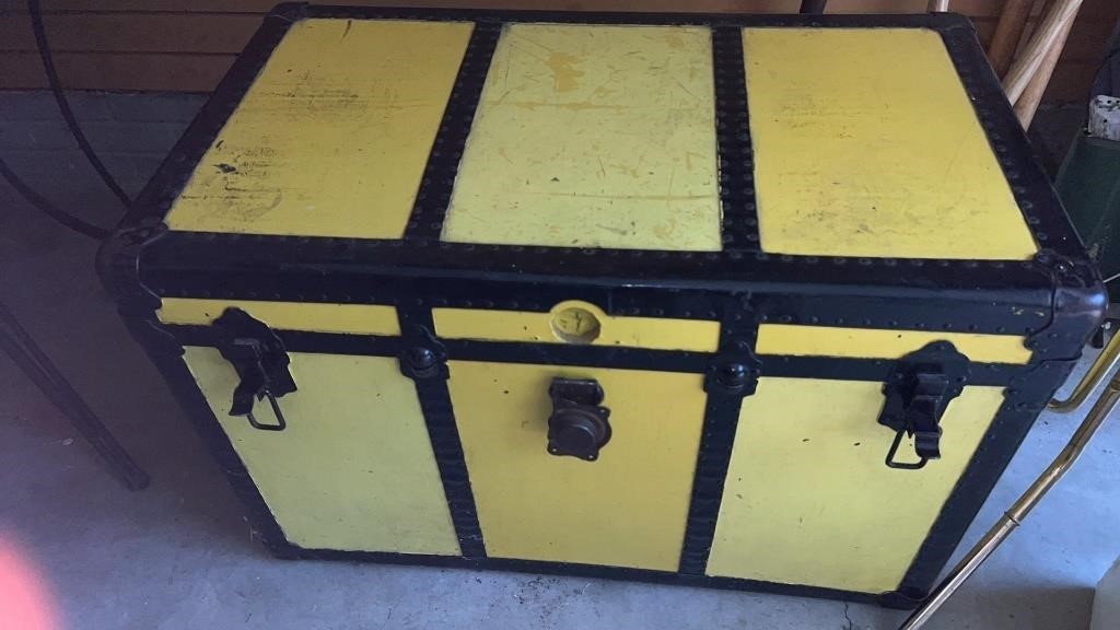 Yellow  trunk approximately   36” x 20.5 “x 23.5”