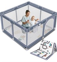 Baby Playpen with Mat, Portable Baby Play Yard