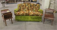 Love Seat & (2) End Tables, Approx 18"x29"x25" &