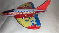 Vintage Tin Airplane Toy