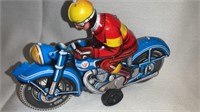 Scarce West German Motorcycle Tin Toy Motorcycle