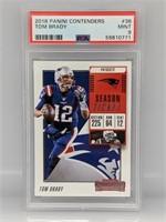 2018 Panini Contenders Tom Brady 36 PSA 9