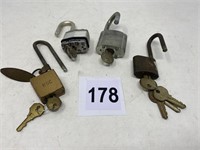 4 great locks with keys