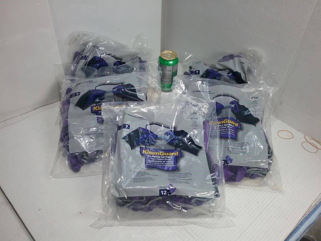 5 Paquets de 12 Gants Purple Nitrile (Kleen