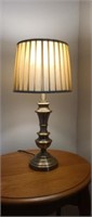 Vintage brushed brass 24 inch table lamp