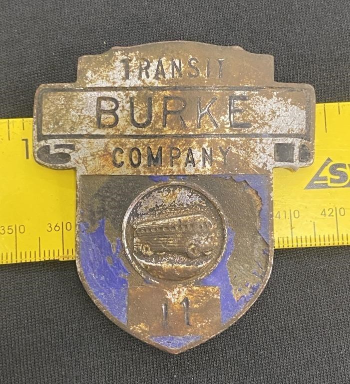 Vintage Burke Transit Co. Drivers Badge