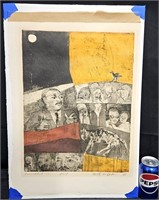 1968 Betty La Duke Framed "Free at Last" Art Proof