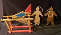 Wooden toy and ornaments