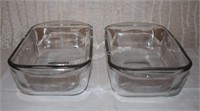 (K) Pair of 1.5qt Glass Baking Dishes