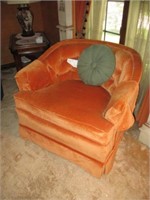 vintage velvet arm chair