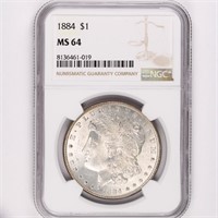 1884 Morgan Dollar NGC MS64