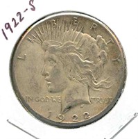 1922-S Peace Silver Dollar