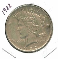 1922 Peace Silver Dollar