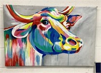 36x24 Oil on Canvas Cow Painting
