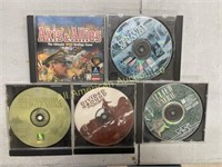 Five vintage PC games, various
