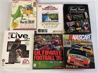 6 vintage PC games, various