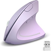 ASOYIOL Ergonomic Mouse Wireless Pinkish Purple