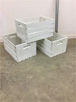Slat Wood Utility Crate 18W x 12.5D x 9.5H Lot of