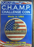 US Marines challenge coin casino chip coin