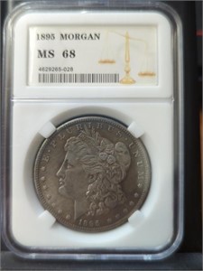 Slabbed 1895 O Morgan dollar token