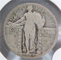 1925 Standing Liberty Silver Quarter.