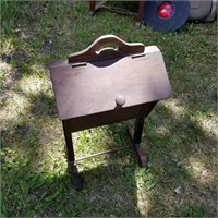 ANTIQUE BOX STAND FOR MAGAZINES - AS IS
