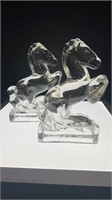 LE smith glass horse bookends