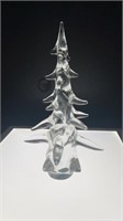 11" Crystal Christmas pine tree sculpture