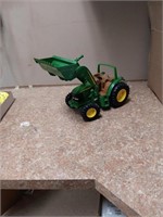 John Deere toy tractor with loader