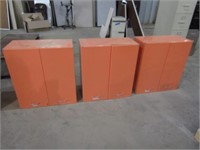 3-Orange Metal Cabinets 27x30x12d