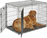 42-inch Black Double Door Dog Crate