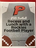 PHS Football Recess and lunch w/a Rockies