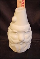 Fenton Santa Face Milk Glass 5" Fairy Lamp