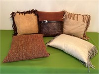 Suede, Leather, Fabric Throw Pillows
