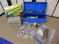 Small Plastic Tool Box w/ Various Tools