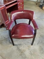 Stunning Burgundy Leather Office Chair