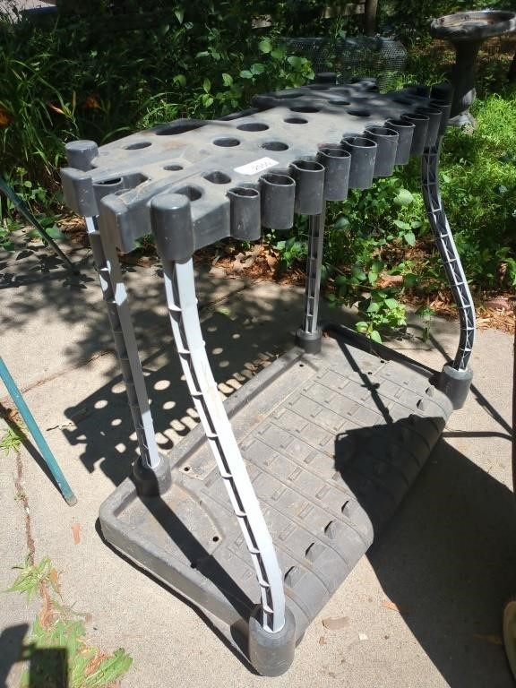 Rubbermaid Long Handled Tool Rack on wheels