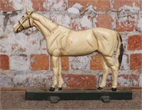 Antique doorstop, Hubley cast iron painted horse