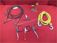 Tow Rope Jumper Cables, Oil Filter Wrenches
