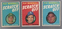 1970 TOPPS SCRATCHOFF GAME BOOKLETS LOT OF 3