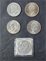 (5) 1970s "Ike" Dollars