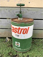 CASTROL 5 GAL OIL TIN WITH TAP