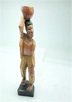 African American man wooden statue